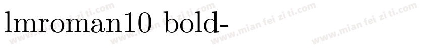 lmroman10 bold字体转换